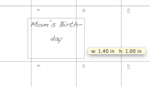 Grabbing the corners of the frame, adjust the size to 1.4 x1.0
