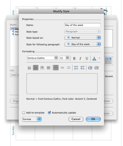 Modify Paragraph Style